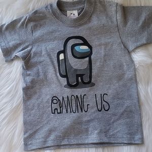 Gray Among Us kids tee shirt